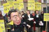 Vor der FDP-Zentrale in Berlin. Vor der FDP-Zentrale in Berlin.