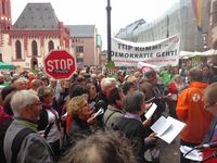 Chorflashmob in Frankfurt