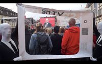 Aktion bei Wahlkampfauftritt in Bamberg